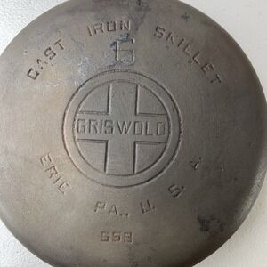 Vintage Griswold No 6 Cast Iron Skillet Erie PA USA 699 9" Across The Top rare